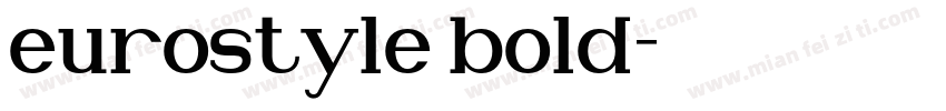eurostyle bold字体转换